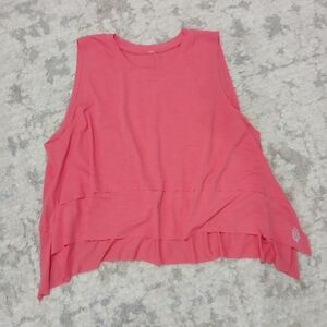 Free People Pink Cropped Workout Tank Top ~ No Size But Approximately A Size S